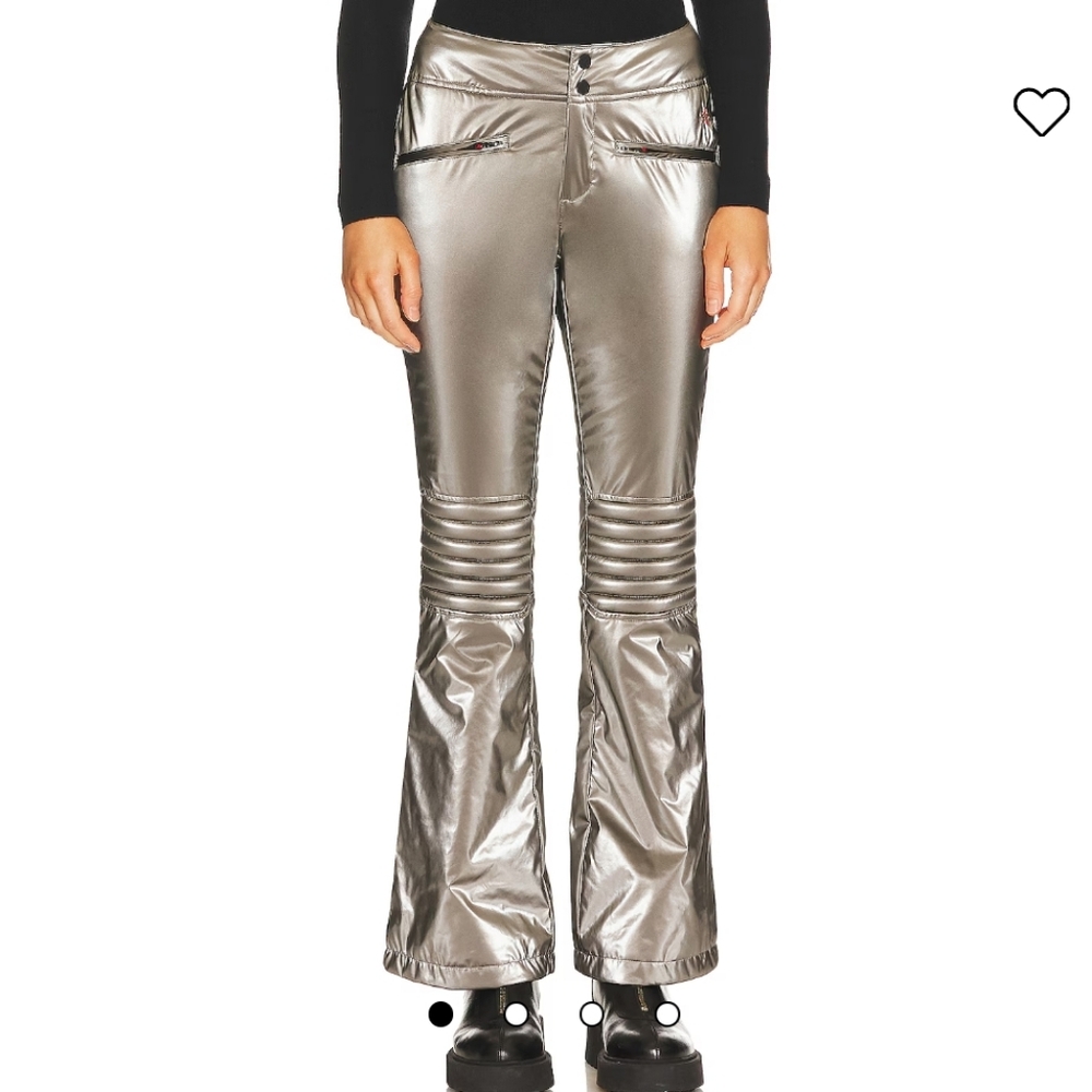 Perfect Moment Metallic Silver Flare Ski Pants